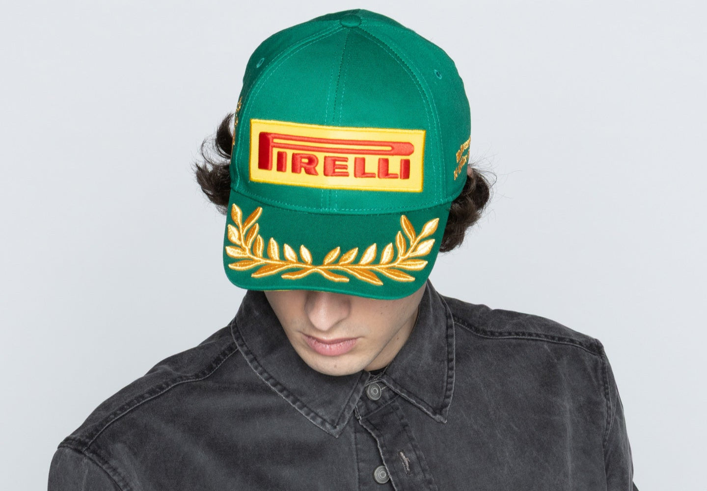 Pirelli cap green man front