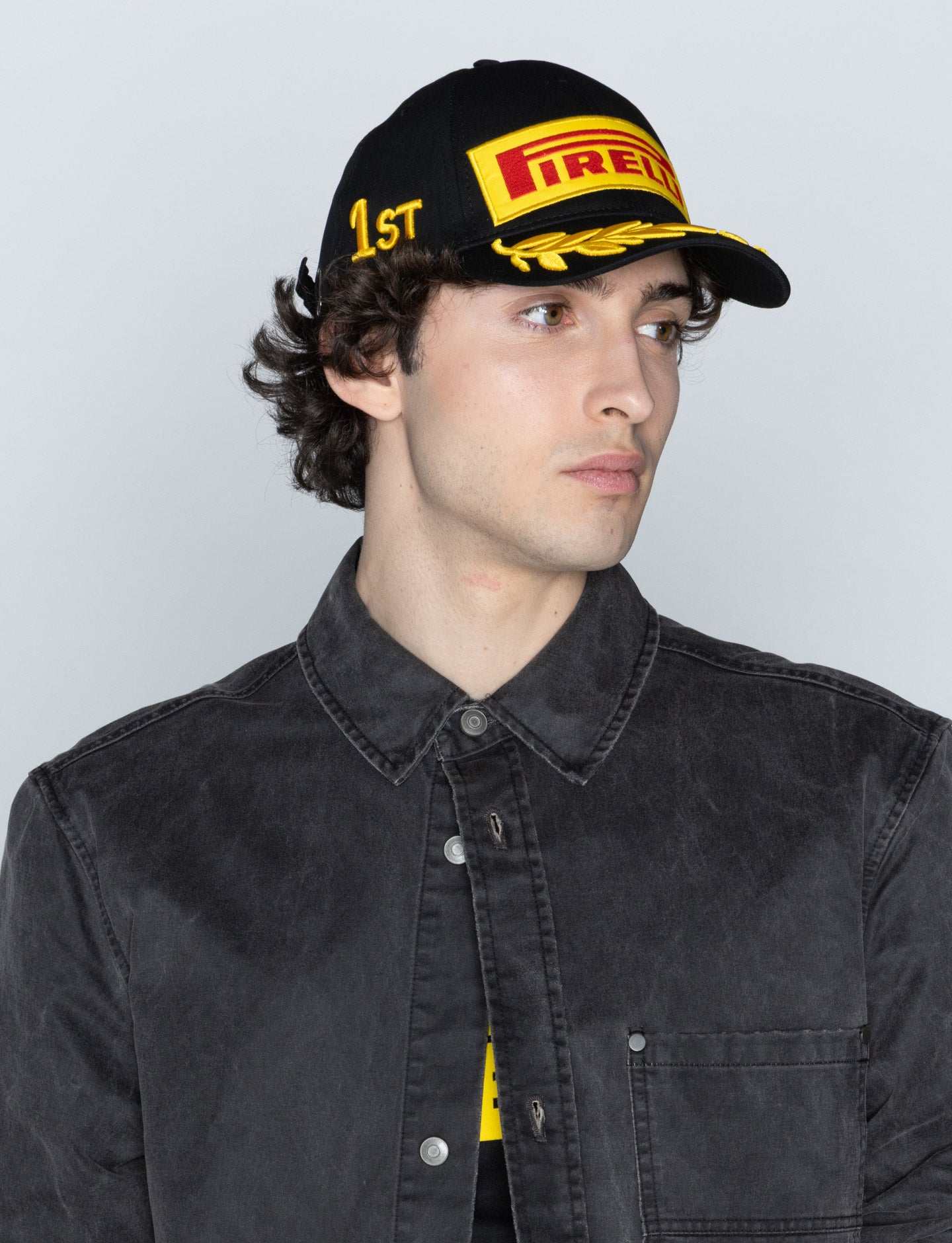 main black Pirelli Podium Cap