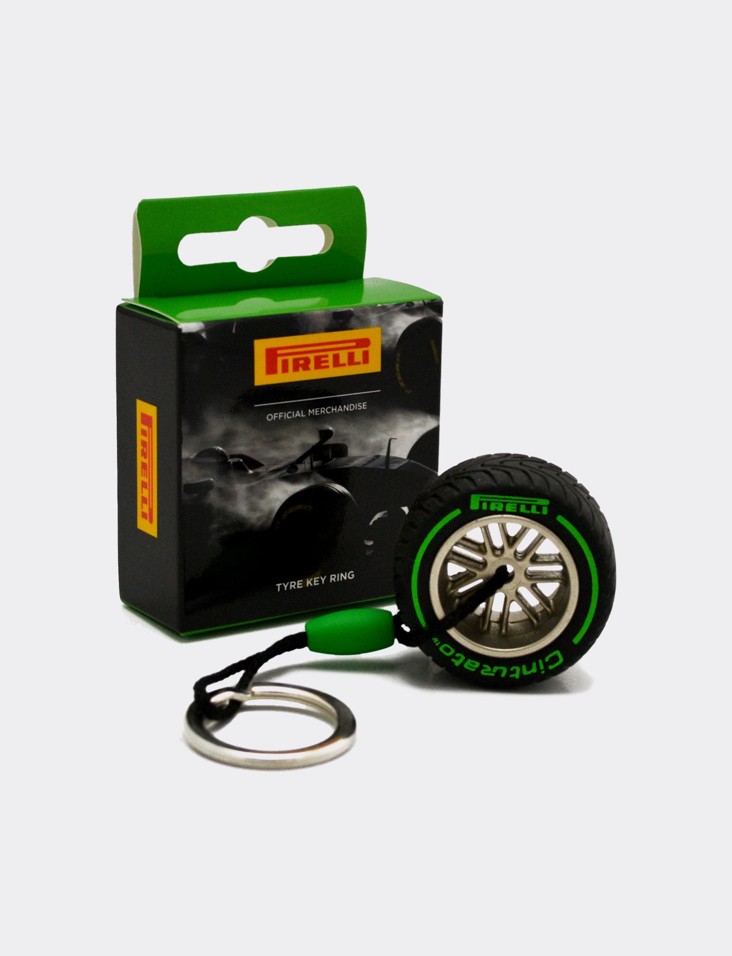 Pirelli Intermediate Tyre Keyring - Green