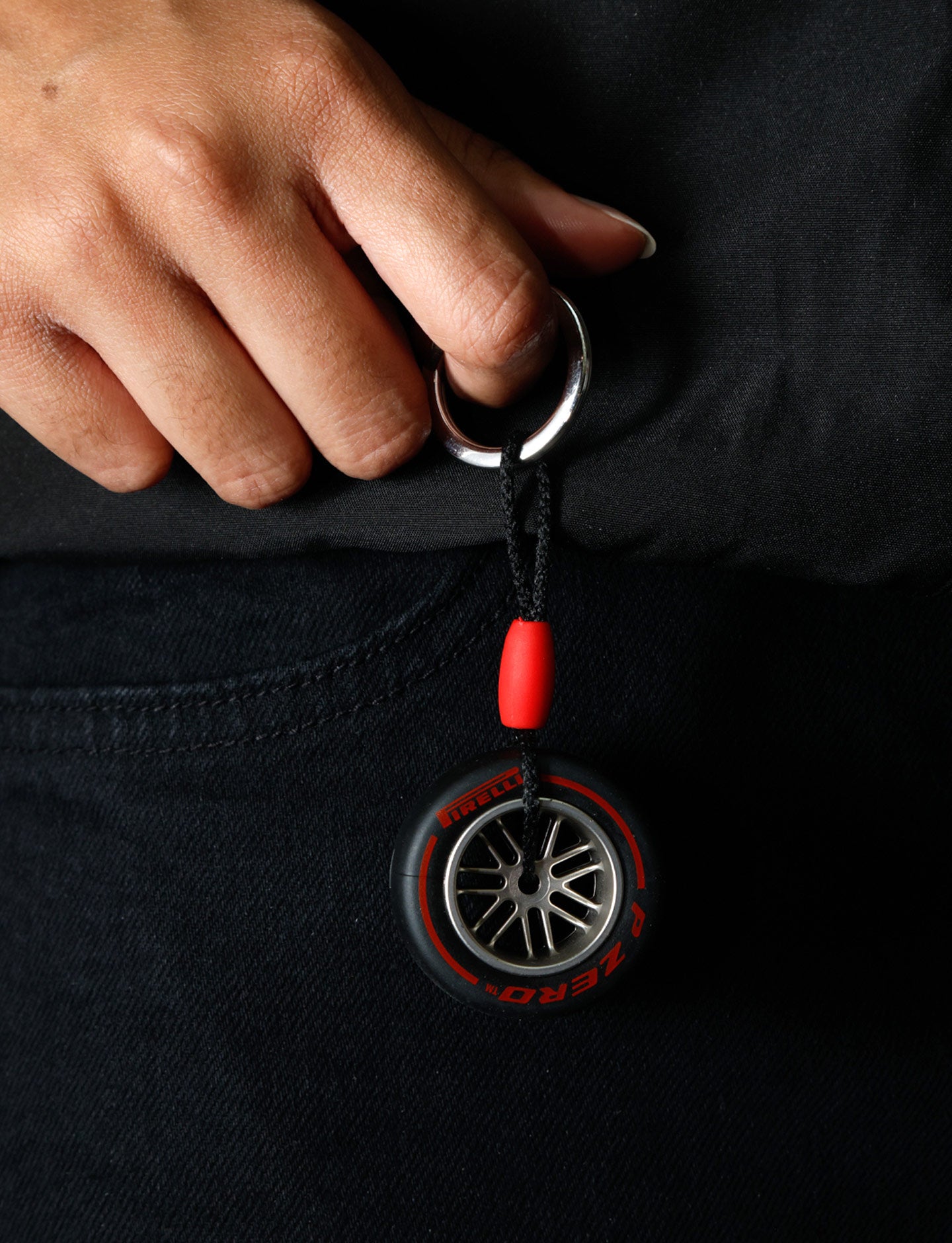 Pirelli Soft Tyre Keyring - Red